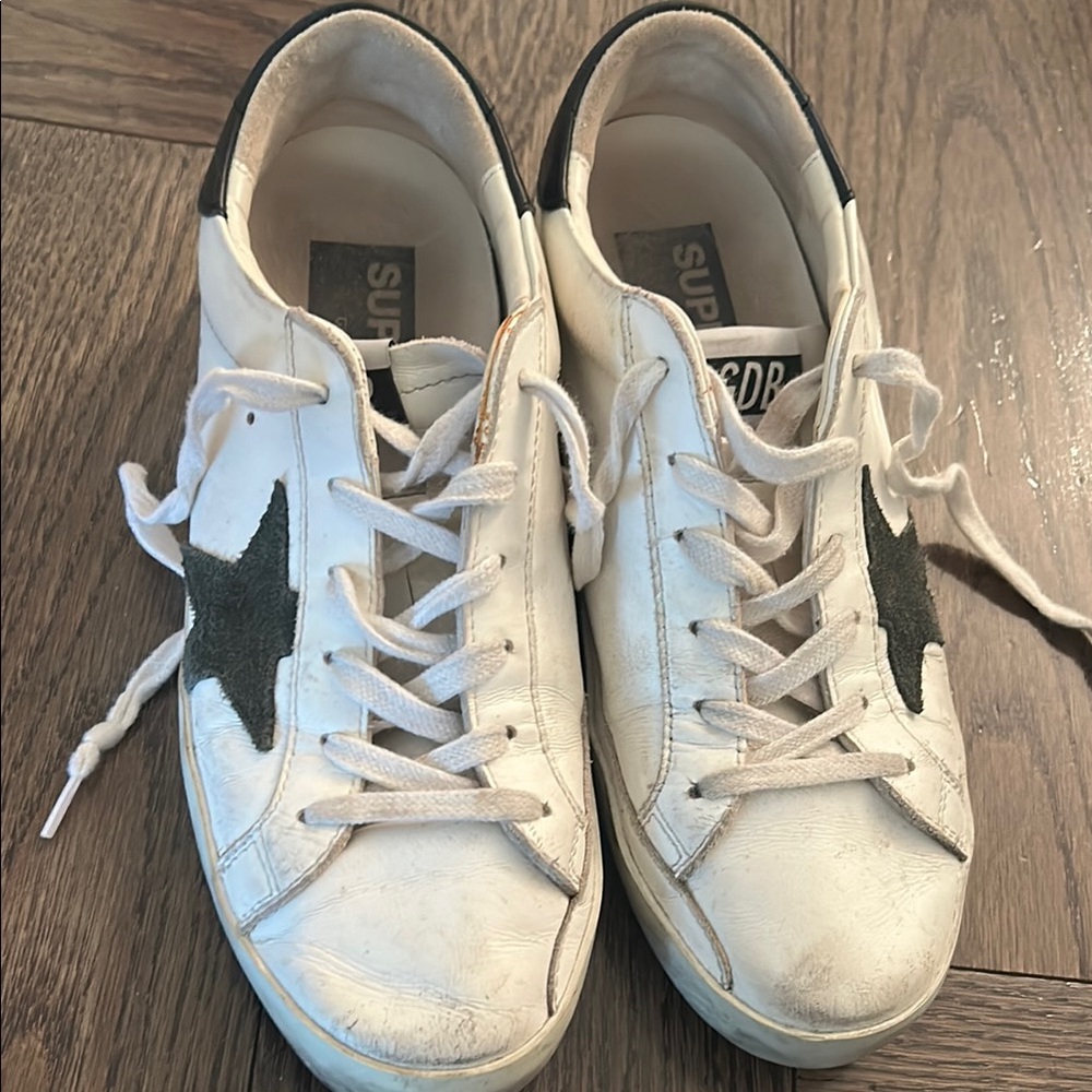 White Sneakers with Black Star